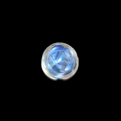 Rainbow Moonstone 12x12 mm Rose Carving 1 Rahul Exports